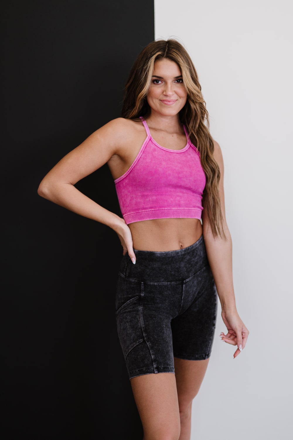 On the Move Full Size Run Ribbed Cropped Cami