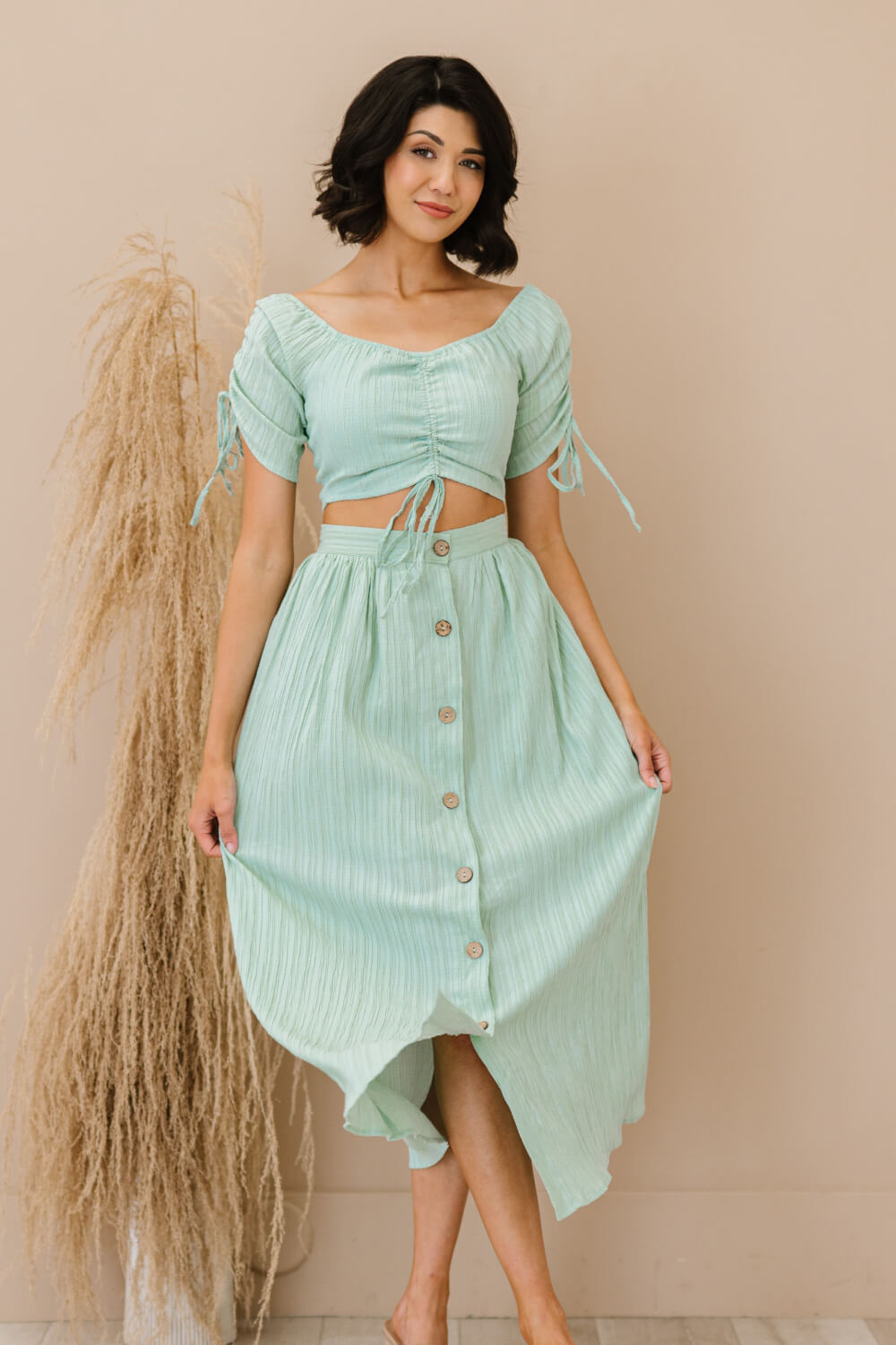 HYFVE Look at Me Crop Top and Midi Skirt Set