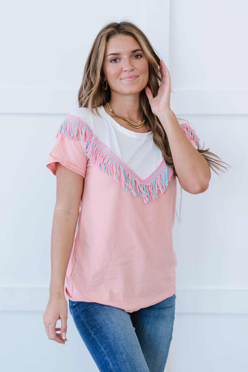 Saddle Up Fringe Detail Tee