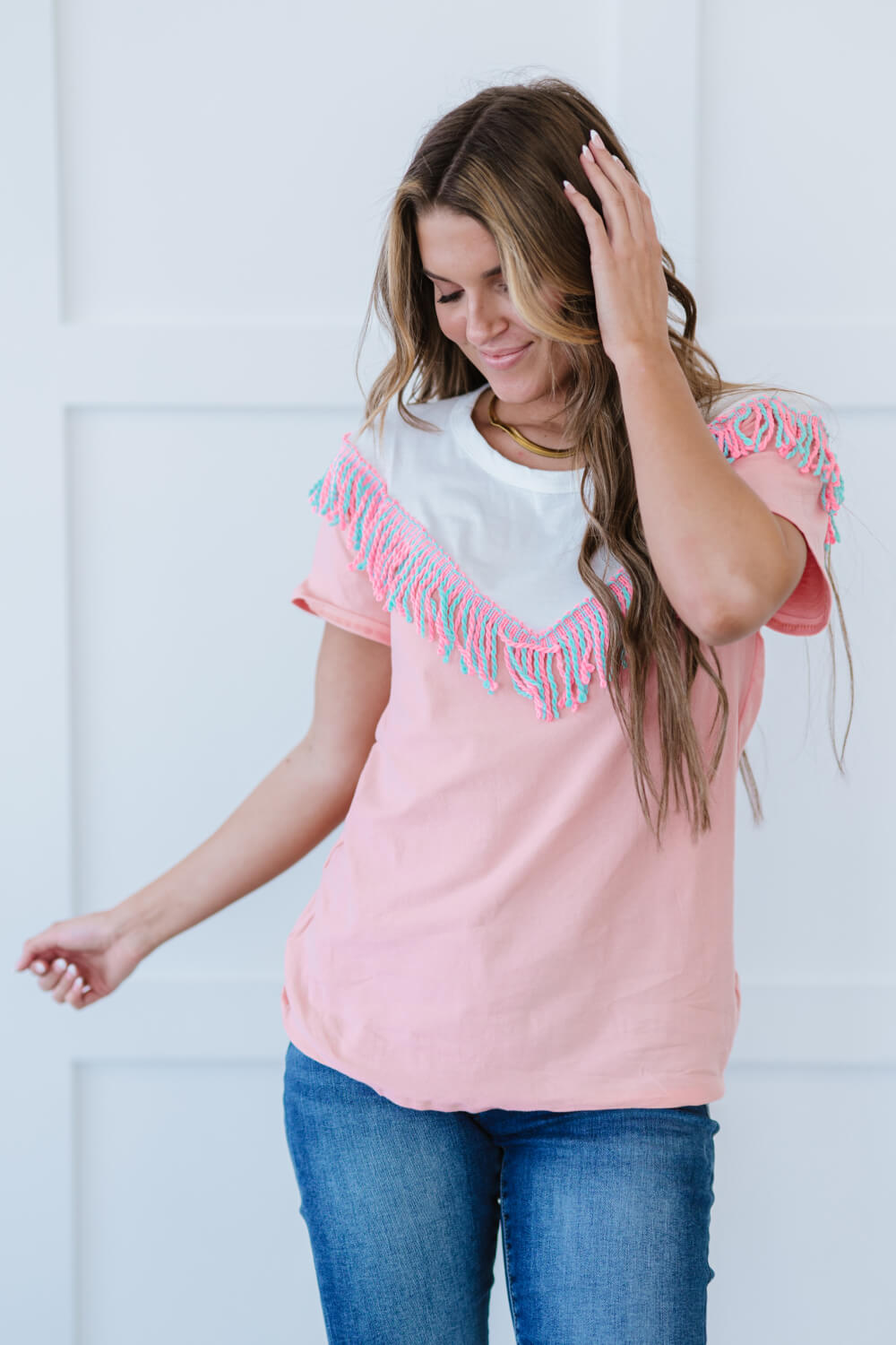 Saddle Up Fringe Detail Tee