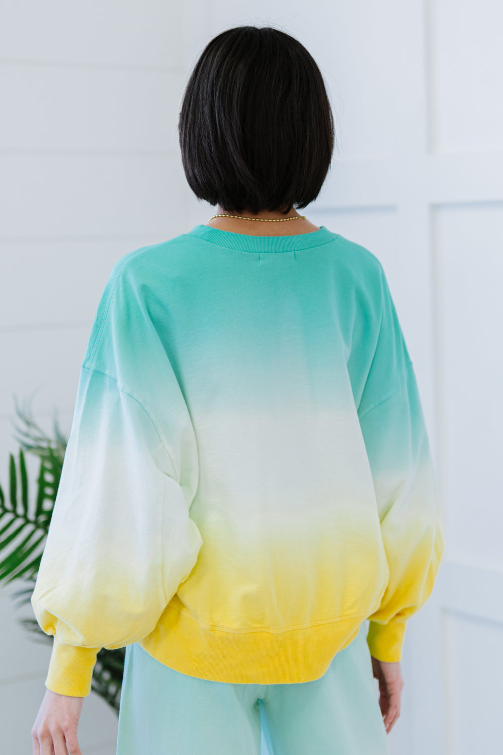 Hello Summer Full Size Run Ombre Cropped Sweatshirt