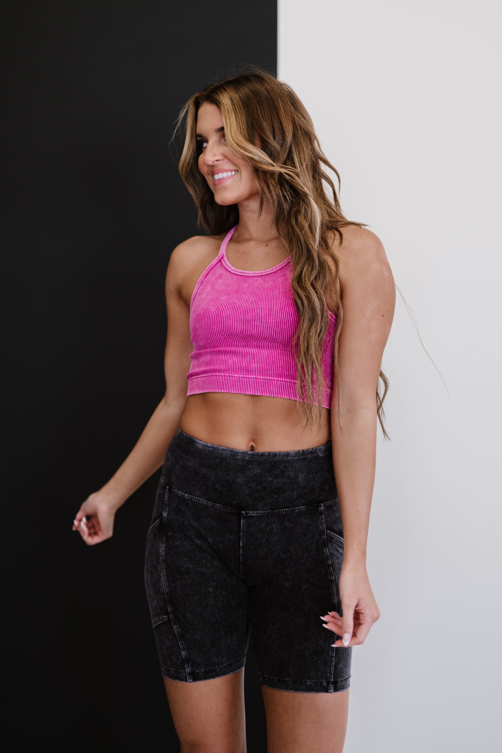 On the Move Full Size Run Ribbed Cropped Cami